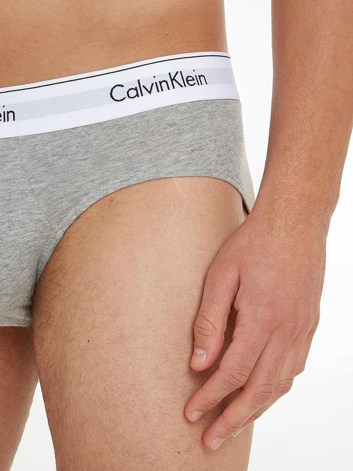 Calvin Klein Herren 3er Pack Unterhosen Hip Briefs Baumwolle mit Stretch S Mehrfarbig (Black/ White/