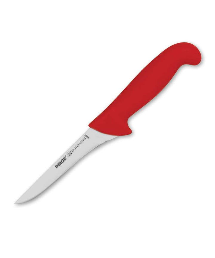 Pirge Butcher's Ausbeinmesser Profi Messer 12,5 cm Rot Schlachtermesser - Fleischermesser - Stechmes
