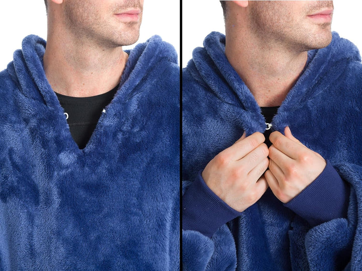 Hoodie Decke mit Ärmeln Deckenpullover Fluffy | Tragbare Decke zum Anziehen, Geschenke für Frauen Da