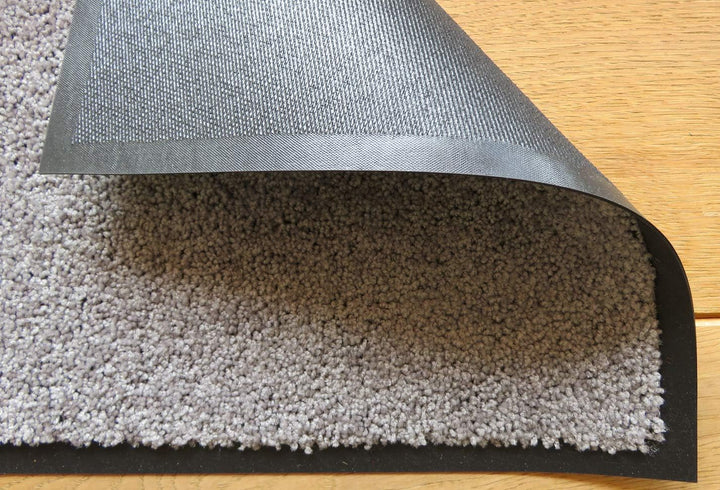 oKu-Tex Fussmatte | Schmutzfangmatte | "Eco-Clean"| Silber/Grau | Recycling-Gummi | für innen | Eing