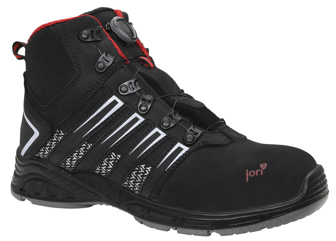 JORI Sicherheitsschuhe JO TWIST BOA Mid S1P, Herren, Sneaker, sportlich, Schwarz, Kunststoffkappe -