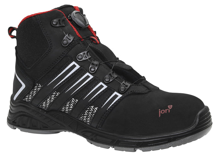 JORI Sicherheitsschuhe JO TWIST BOA Mid S1P, Herren, Sneaker, sportlich, Schwarz, Kunststoffkappe -