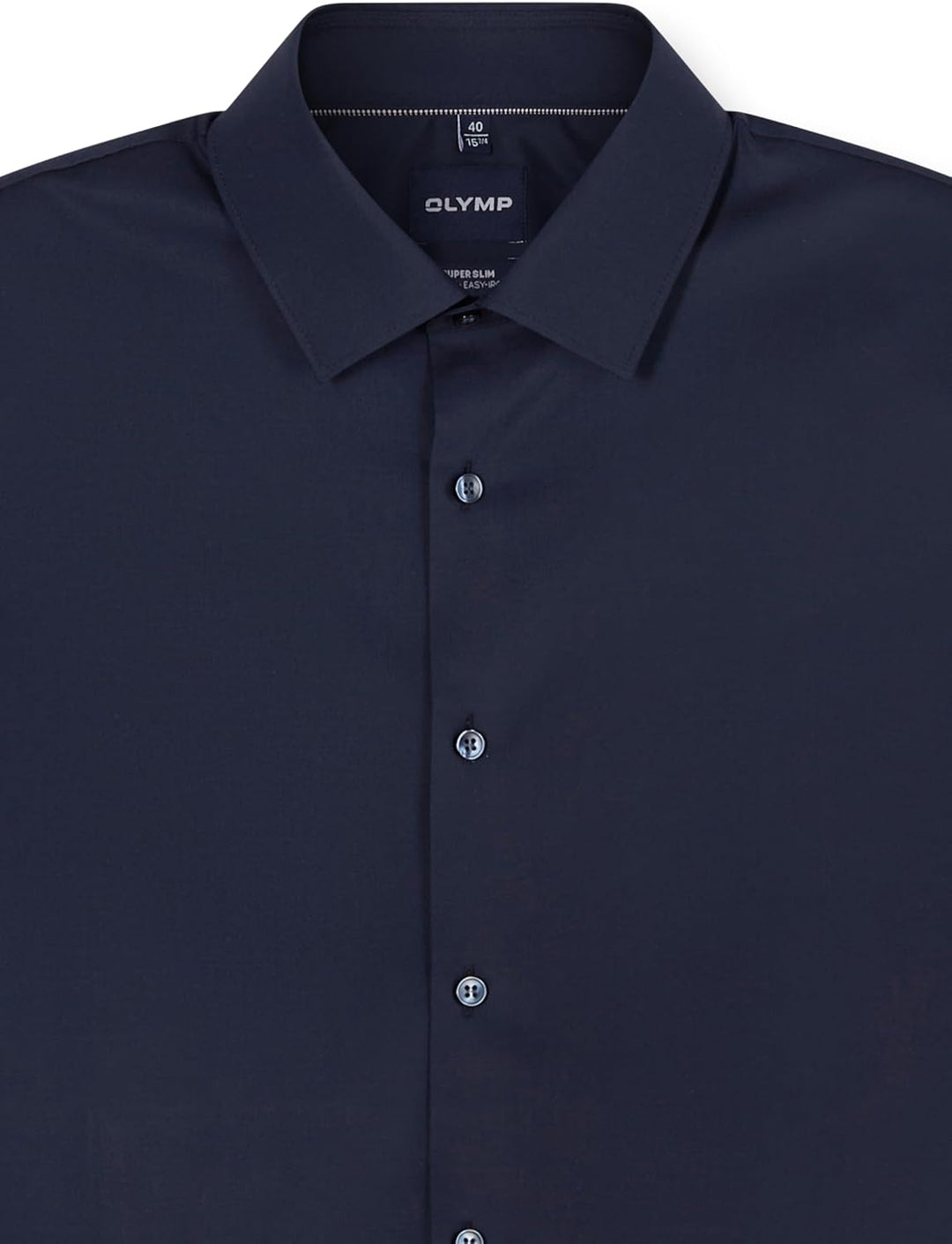 OLYMP Herren Oberhemd Langarm No. Six,Uni,super Slim,Urban Kent 36 Marine 18, 36 Marine 18