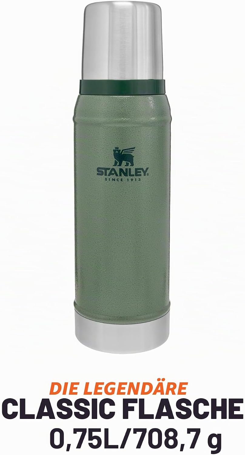 Stanley Classic Legendary Thermosflasche- Thermos Hält 15-48 Stunden Heiss oder Kalt - Edelstahl The