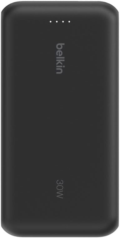 Belkin Portable Powerbank zum Schnellladen mit integriertem Kabel 20K PD 30 W, USB-C Power Delivery,