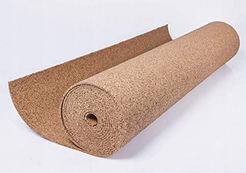 Rollenkork Meterware - Masse 1m x 10m - Fläche (10m²) - Dicke von 2mm bis 10mm - Schalldämmung von B