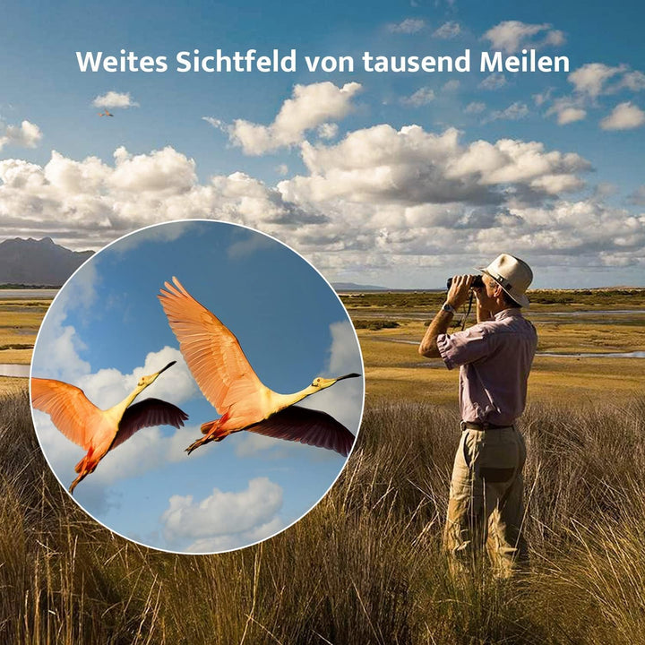 Fernglas 12x42 HD Ferngläser, Binoculars for Adults, Waterproof Bird Watching Binoculars with BaK-4
