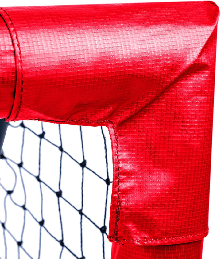 Offizielles FC Bayern München Fussballtor mit gepolstertem Torrahmen für den Garten 120 cm, 120 cm