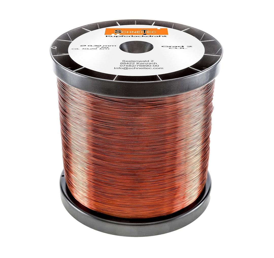 Kupferlackdraht W210 Ø 0,30 mm 7 kg CU Lackdraht Grad 2 CUL Kupferdraht Gewicht 7 Kilogramm Durchmes