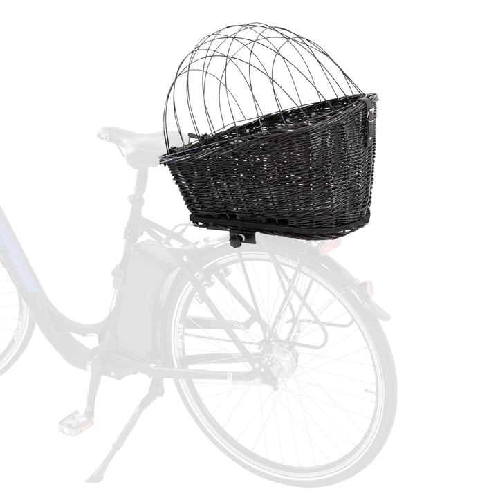 Trixie 13117 Fahrradkorb für Gepäckträger, bis zu 8 kg, Masse: 35 x 49 x 55 cm schwarz 1 Stück (1er