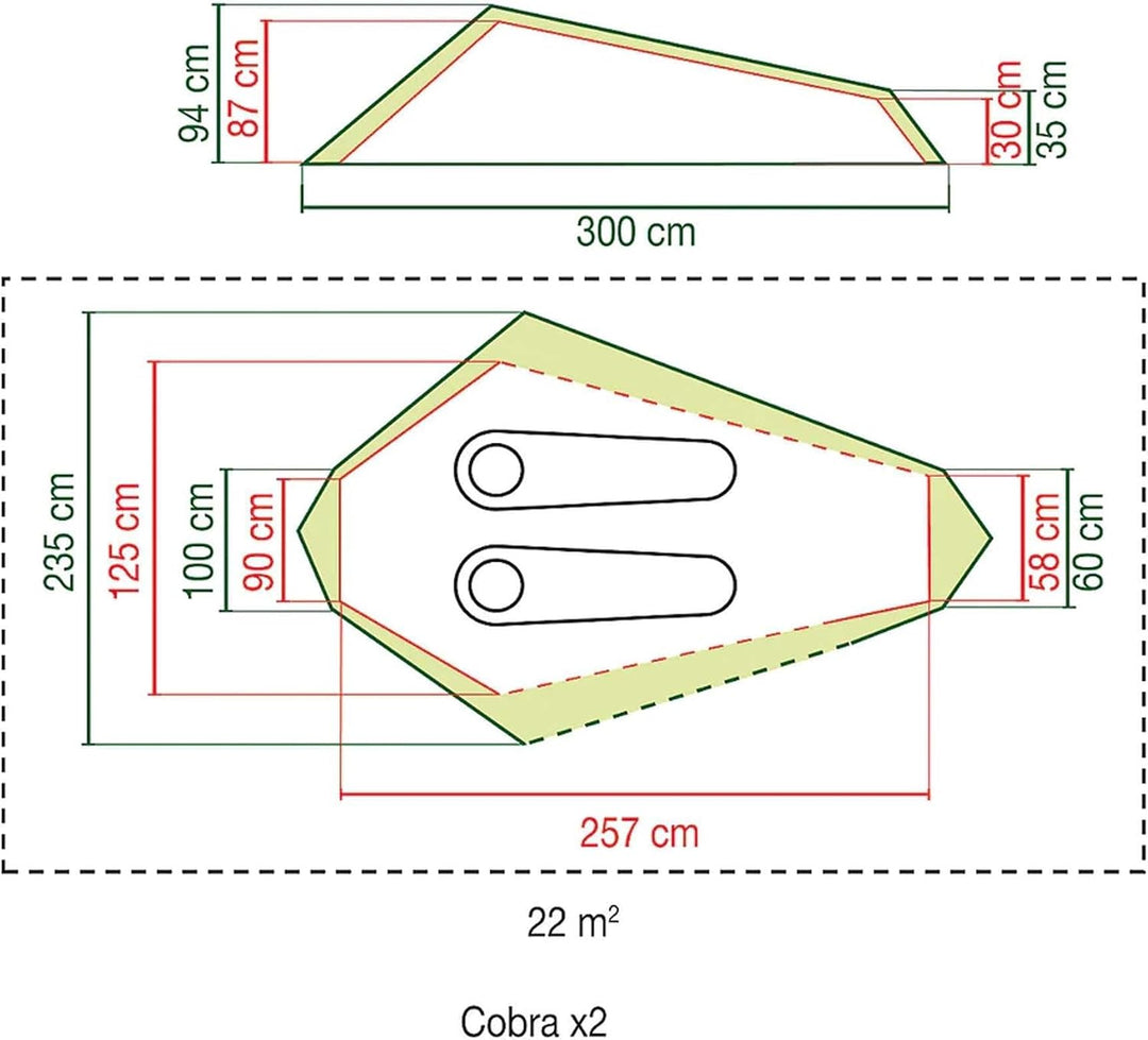 Coleman Cobra Tent, Ultra-Light compact Man Tent grau 2 Personen, grau 2 Personen