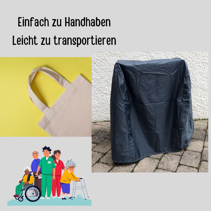 MPB Pieper PREMIUM ROLLATOR GARAGE MIT GEWICHTSBAND + Olanmarp Klettband mit Streifen - Ultimativer