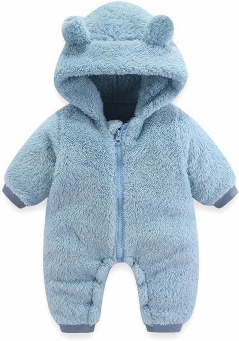 Baby Fleece Overall Winter 0-3 Monate Schwarz Strampler 56-62 Neugeborene Winterkleidung 1 Jahr Jump