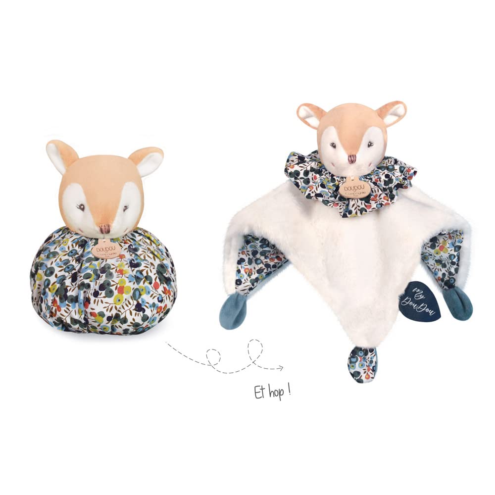 Doudou et Compagnie - DC3930 Kuscheltier Faon - Kuscheltier mit Kugel, Weiss, 25 cm Weiss Rehkitz, W