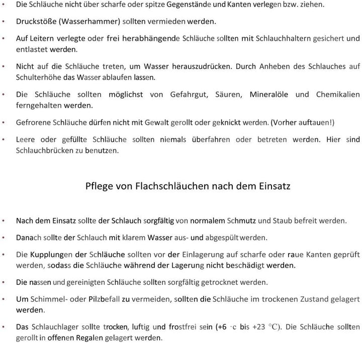 Stabilo-Sanitaer Bauschlauch A-Schlauch mit Storz 4 Zoll 100mm 20m 10bar Industrieschlauch Gülleschl