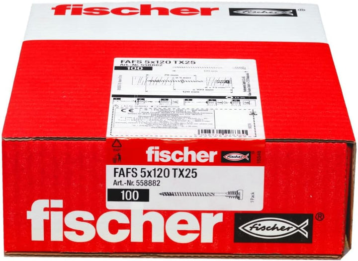 fischer 558882 Justierschraube FAFS, Silber, 5,0x120