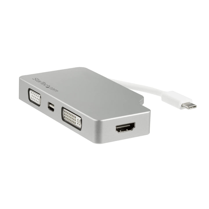StarTech.com Aluminium Reise A/V Adapter 4-in-1 USB-C auf VGA, DVI, HDMI oder mDP - USB Type-C Adapt