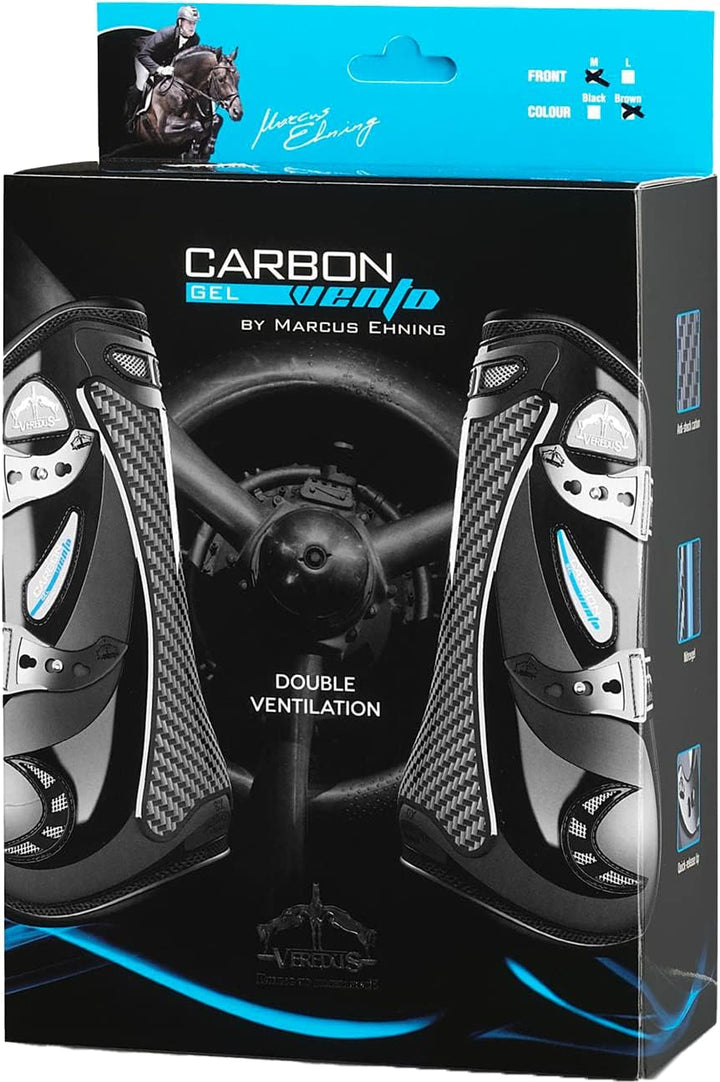 Veredus - Carbon Gel Vento Gamaschen vorne Schwarz Medium, Schwarz Medium