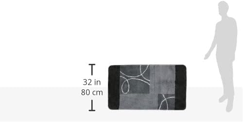 Kleine Wolke Badteppich Curly grau 70 x 120 cm 70 x 120 cm Grau, 70 x 120 cm Grau
