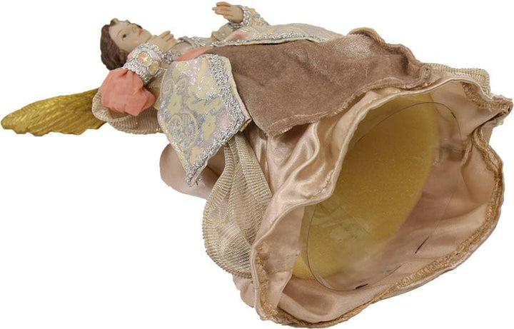 FADEDA Engel mit Stoffkleid, Rose/Höhe:28 cm/handbemalt/detailgetreue Krippen Figuren - Weihnachten