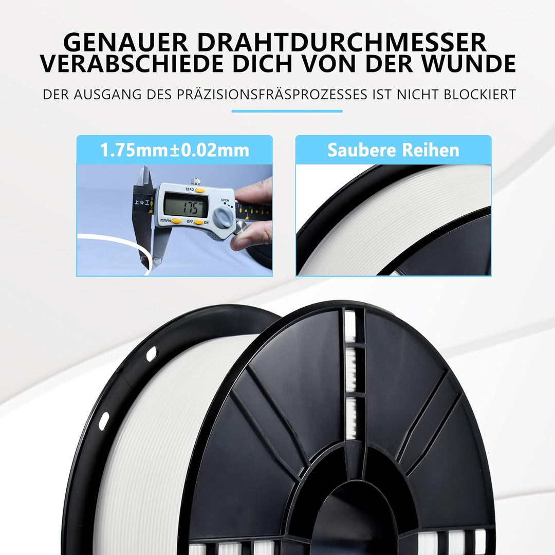 iBOSS PLA Plus (PLA+) 3D-Drucker Filament 1,75mm, Massgenauigkeit +/- 0,02 mm 1 kg Spule (2,2 LBS),