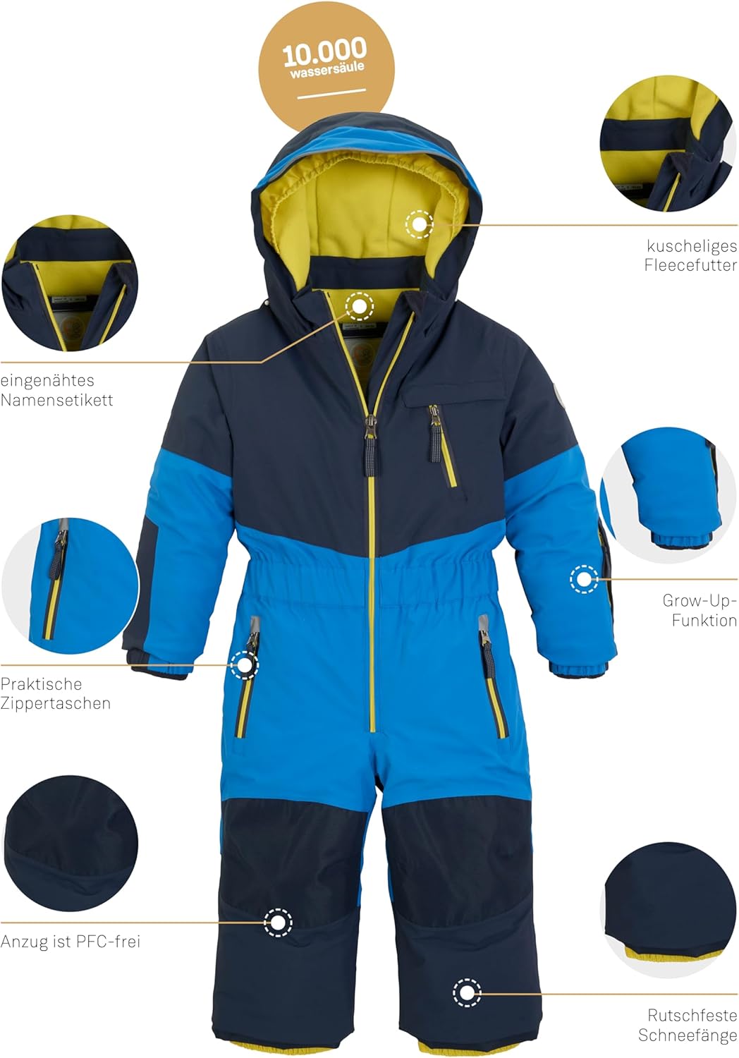 first instinct by killtec Unisex Fisw 32 Mns Onpc Skioverall/Schneeanzug mit Kapuze, wasserdicht (1e
