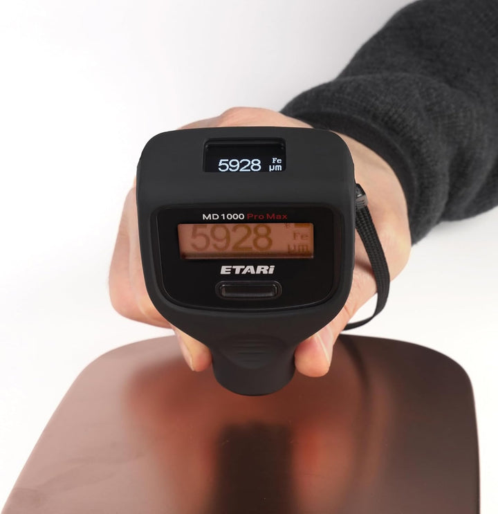 ETARI® MD 1000 Pro Max (Ferr & Non-Ferr), Profi Lack Schichtdickenmessgerät zur Lackdickenmessung am