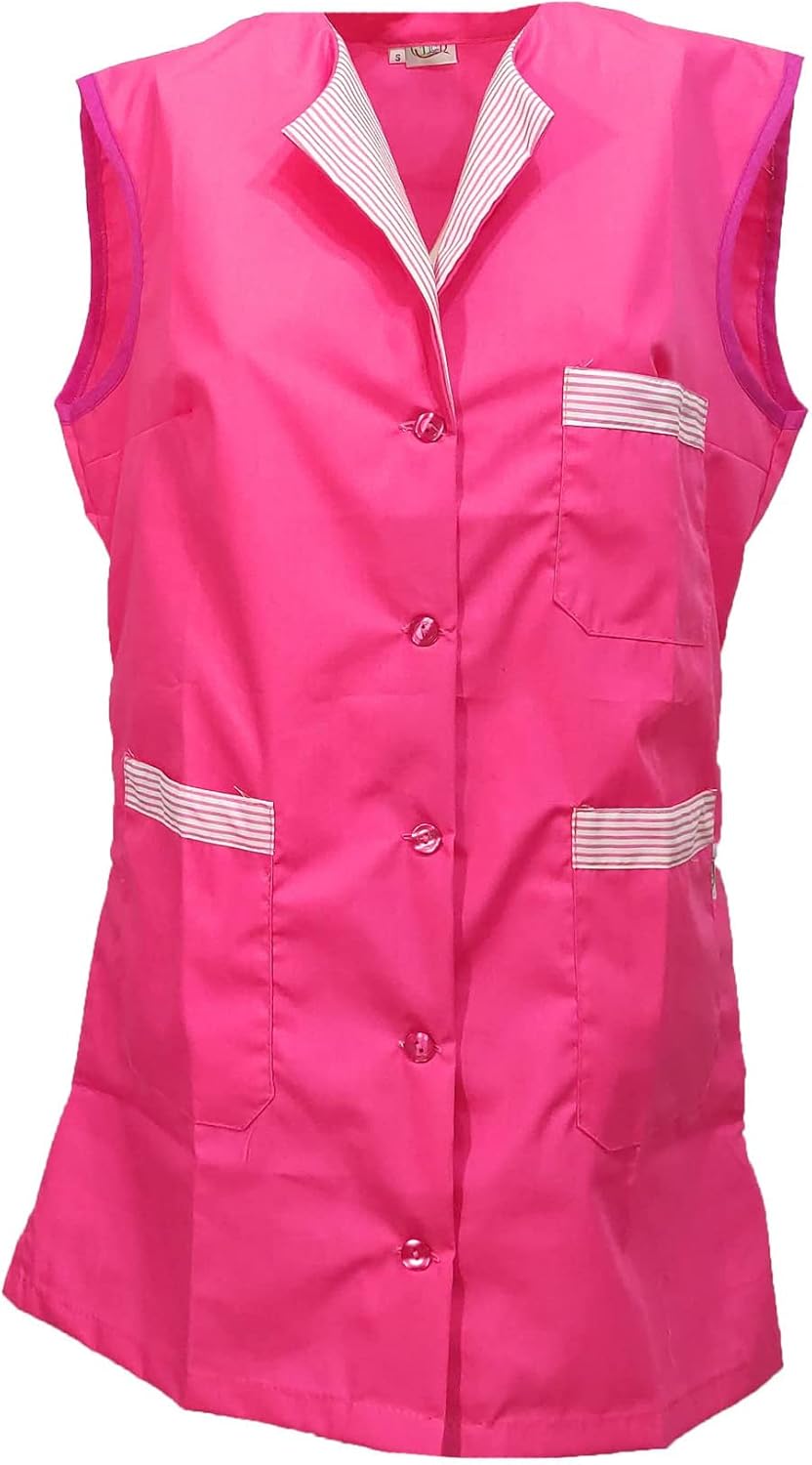 fratelliditalia.org Damen-Kittel Armloch Arbeit Schule Delikatessen Arbeiter Küche fuchsia XXL, fuch