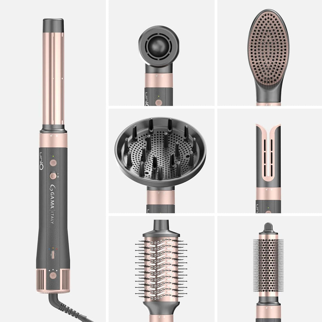 GA.MA Italy Professional, UNIQ VIBRANCE Multistyler 8 in 1, bürstenloser Motor mit 100.000 U/min, Co