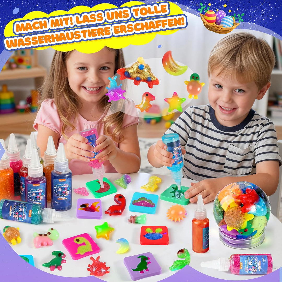 URMYWO Magic Water Gel Toy Kit, DIY 3D Magisches Wassergel-Spielzeug,kinder bastelset Set mit 36 Far