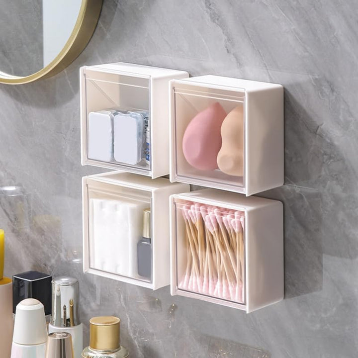 Alipis Wandorganisator Kosmetik Aufbewahrungsbox Mit Staubschutz 3 Fächer 3.35X3.35X1.77 Zoll Wandmo