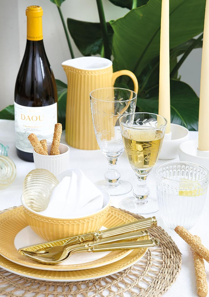 GreenGate - Teller, Frühstücksteller, Kuchenteller - Alice - Honey Mustard - 23 cm