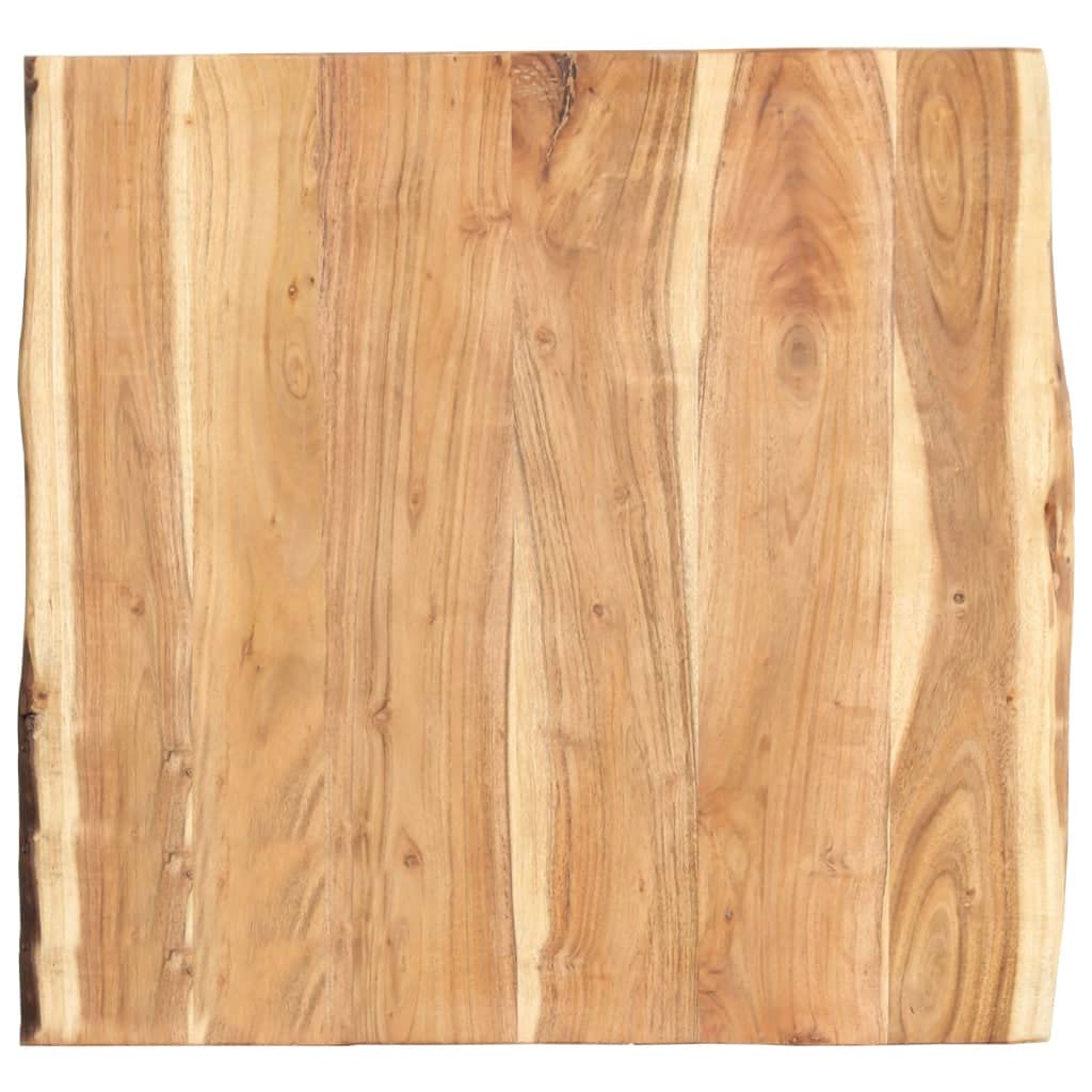 vidaXL Massivholz Tischplatte Baumkante Massivholzplatte Akazie 58x(50-60) x3,8cm 60 x 60 x 3.8 cm,