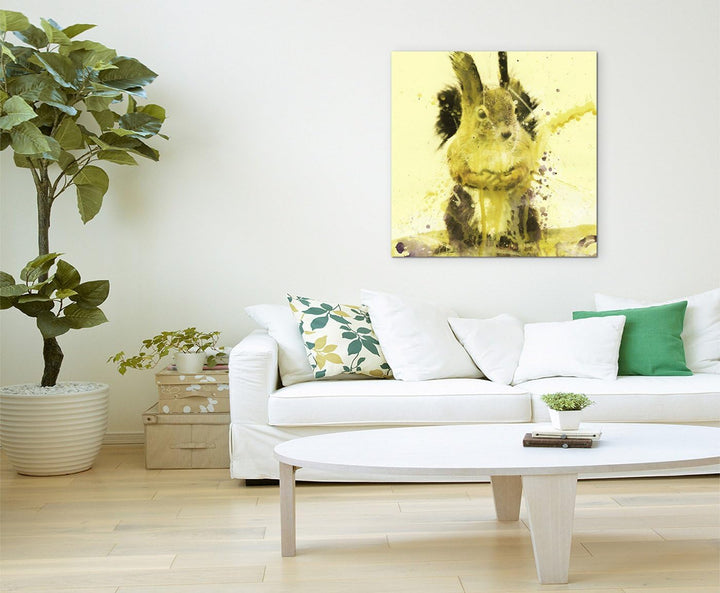 Cute_Cquirrel_60x60cm Splash Art Paul Sinus Aquarell, Gemälde, Kunstbild auf Leinwand