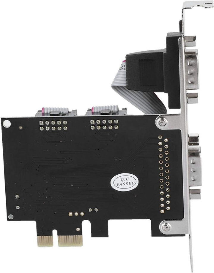 ASHATA 2 Port Serielle RS232 PCI-E Schnittstellenkarte,PCI-E zu Dual RS-232 Serial Port Adapter Konv