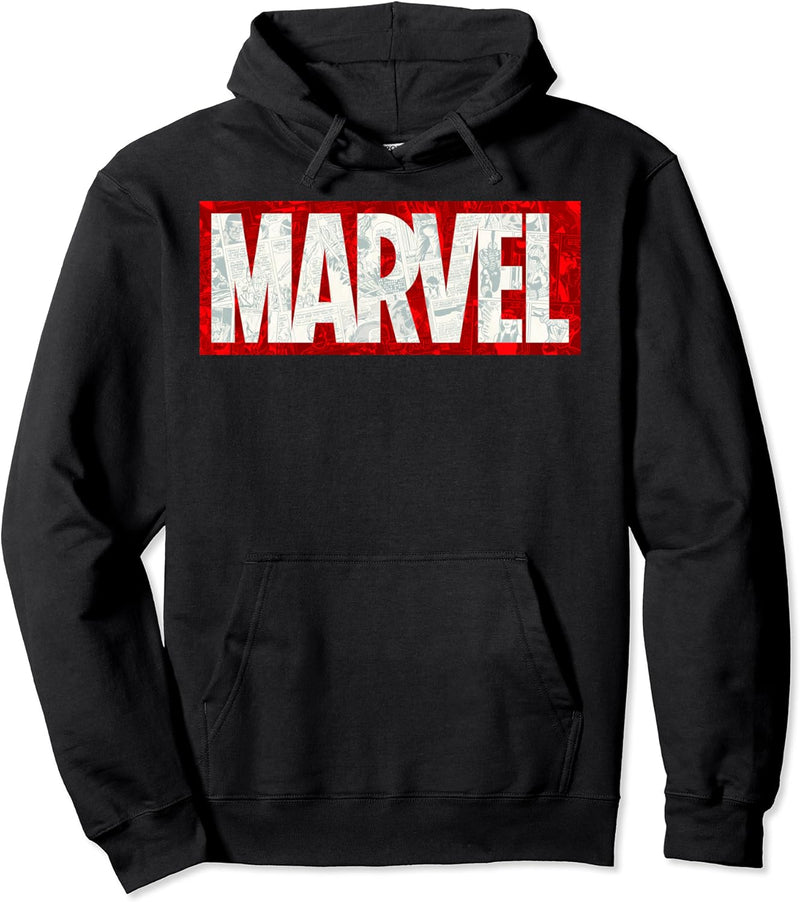 Marvel Comic Strip Logo Fill Pullover Hoodie