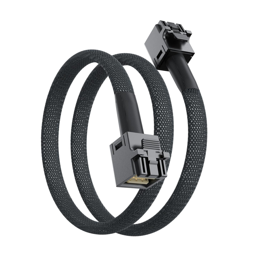 H!Fiber.com HiFiber Internes Mini SAS HD Kabel, Mini SAS SFF-8643 zu SFF-8643 Kabel, 0.8 Meter (2.6f
