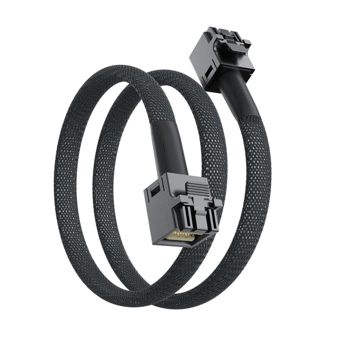 H!Fiber.com HiFiber Internes Mini SAS HD Kabel, Mini SAS SFF-8643 zu SFF-8643 Kabel, 0.8 Meter (2.6f