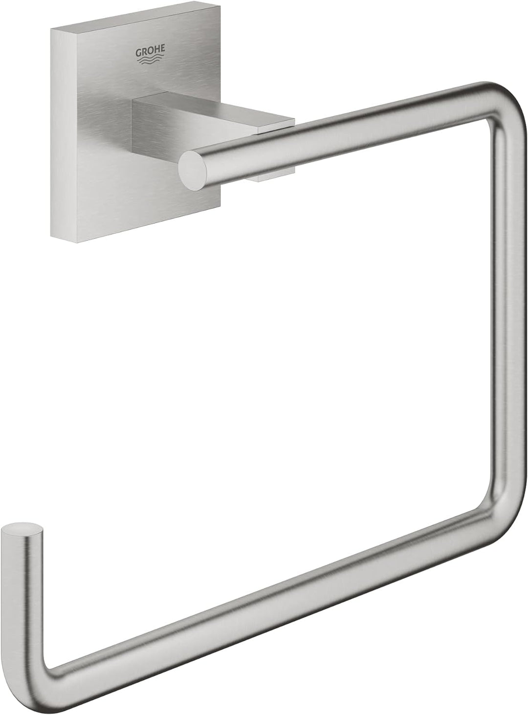 GROHE Start Cube - Handtuchring (verdeckte Befestigung, Material: Metall), supersteel, 40975DC0, Sup