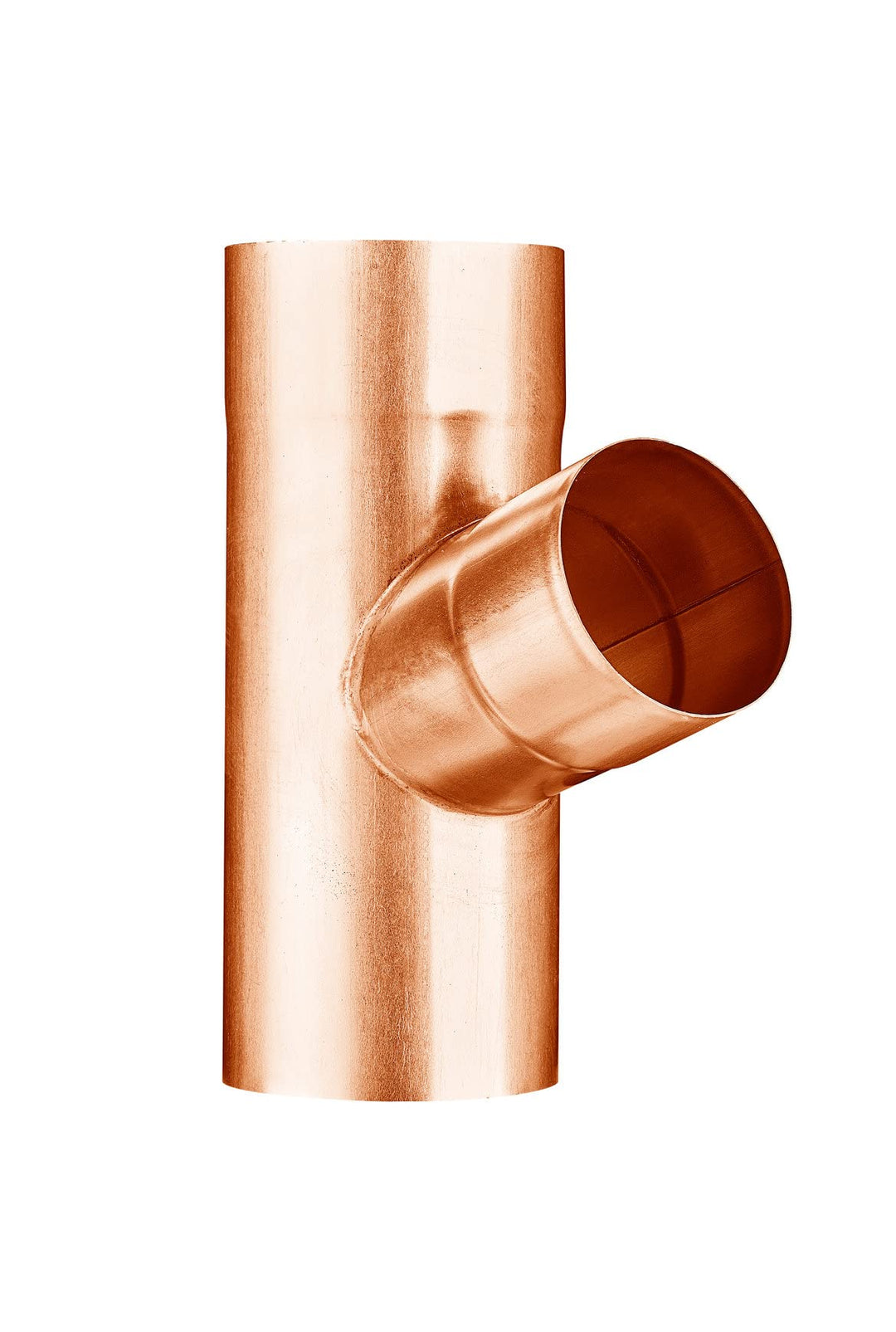 Kupfer Fallrohrohrabzweig Regenrohrabzweig Neigung 72° 60x60mm, Rohrabzweig Neigung 72&amp;