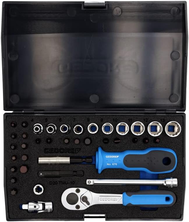 Steckschlüsselsatz D 20 TMU-10 40-tlg.1/4 Zoll SW 4-13mm Z.24 12KT GEDORE