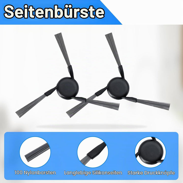 ZubehörSet für Mova E40 Ultra Saugroboter Ersatzteile. 1 Hauptbürste, 4 Hepa-Filter, 4 Wischer-pad,
