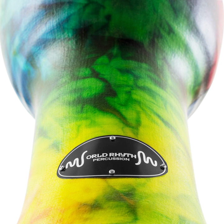 World Rhythm Djembe aus PVC, 20,3 cm, regenbogenfarben Regenbogen 8 Zoll Synthetisch vorgeformt, Reg