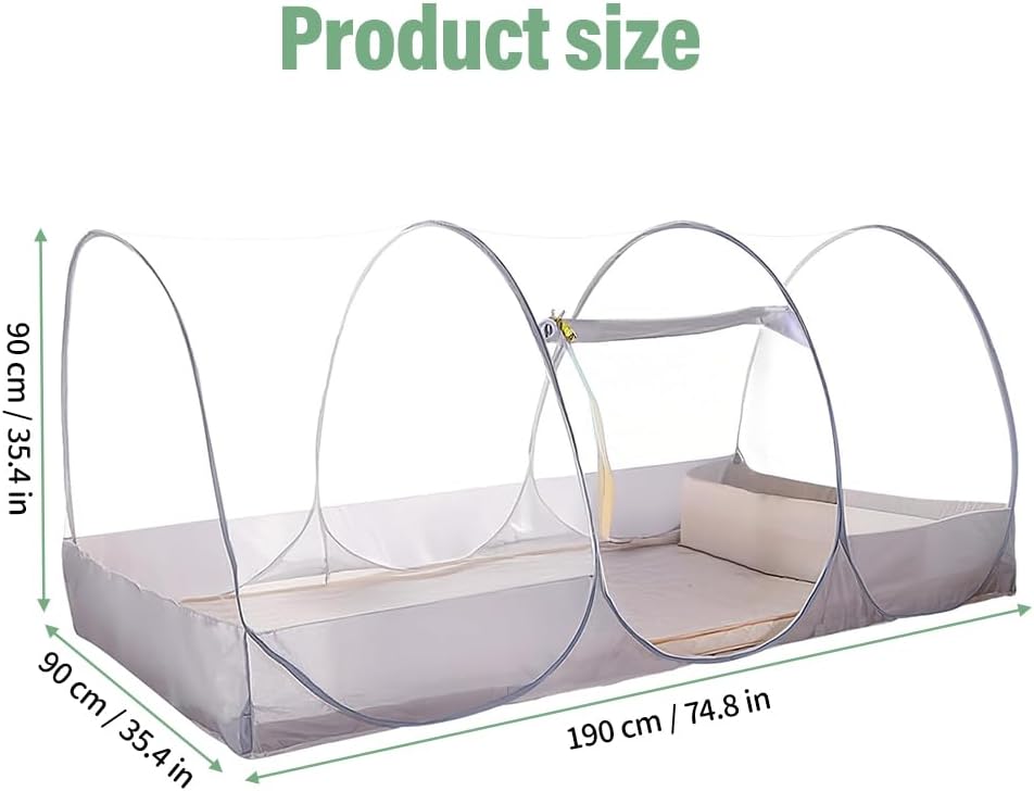 Faltbares Moskitonetz, Moskitonetz Pop Up 190x90x90cm,Faltbares Bettzelt,Einfache & SchnelleInstalla