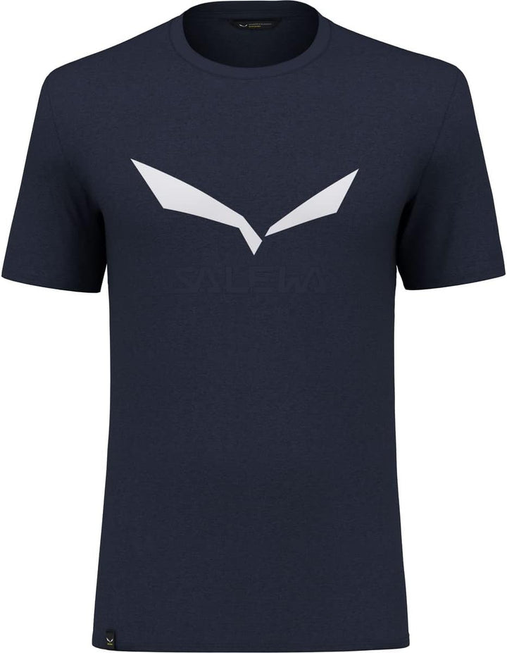 SALEWA Herren SOLIDLOGO DRY T-Shirt S Premium Navy Melange, S Premium Navy Melange