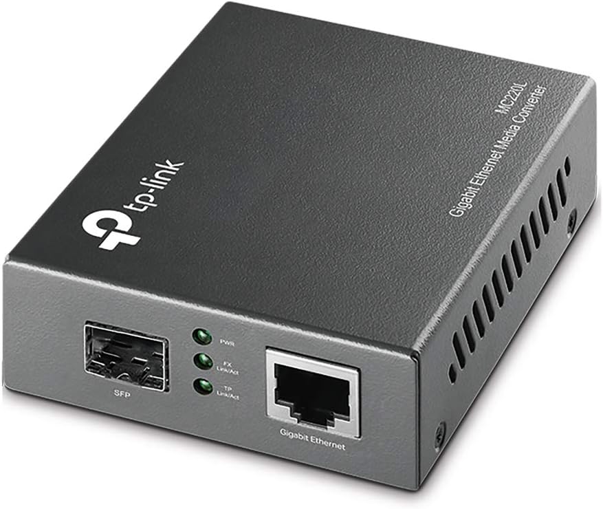 TP-Link Gigabit SFP Media Converter, Complies with IEEE 802.3ab and IEEE 802.3z, FX Port Supports Ho