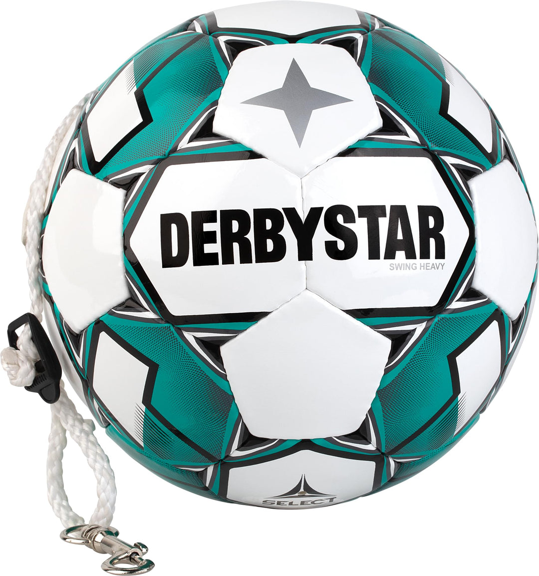 DERBYSTAR Unisex – Erwachsene Swing Heavy Fussball, Weiss, 5