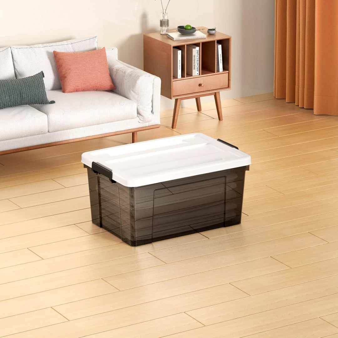 Cetomo 65L*3 Plastic Storage box, Tote box,Organizing Container with Durable Lid and Secure Latching
