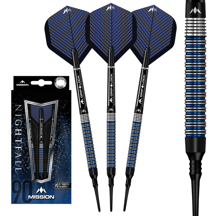 Mission Nightfall Dartpfeile mit weicher Spitze 19 g M2, 19 g M2