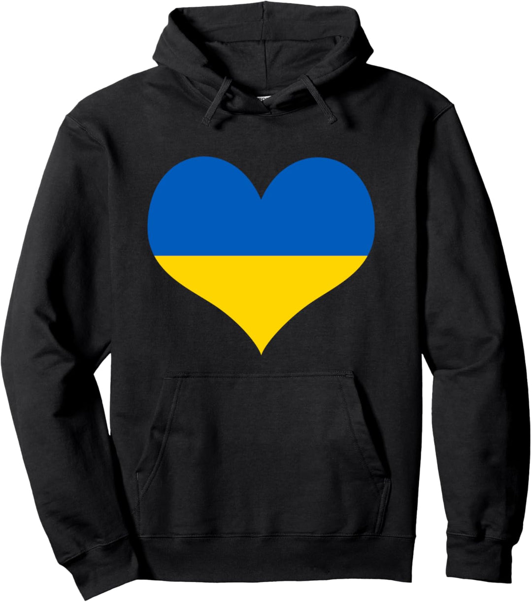 Ukraine Herz Flagge Pullover Hoodie